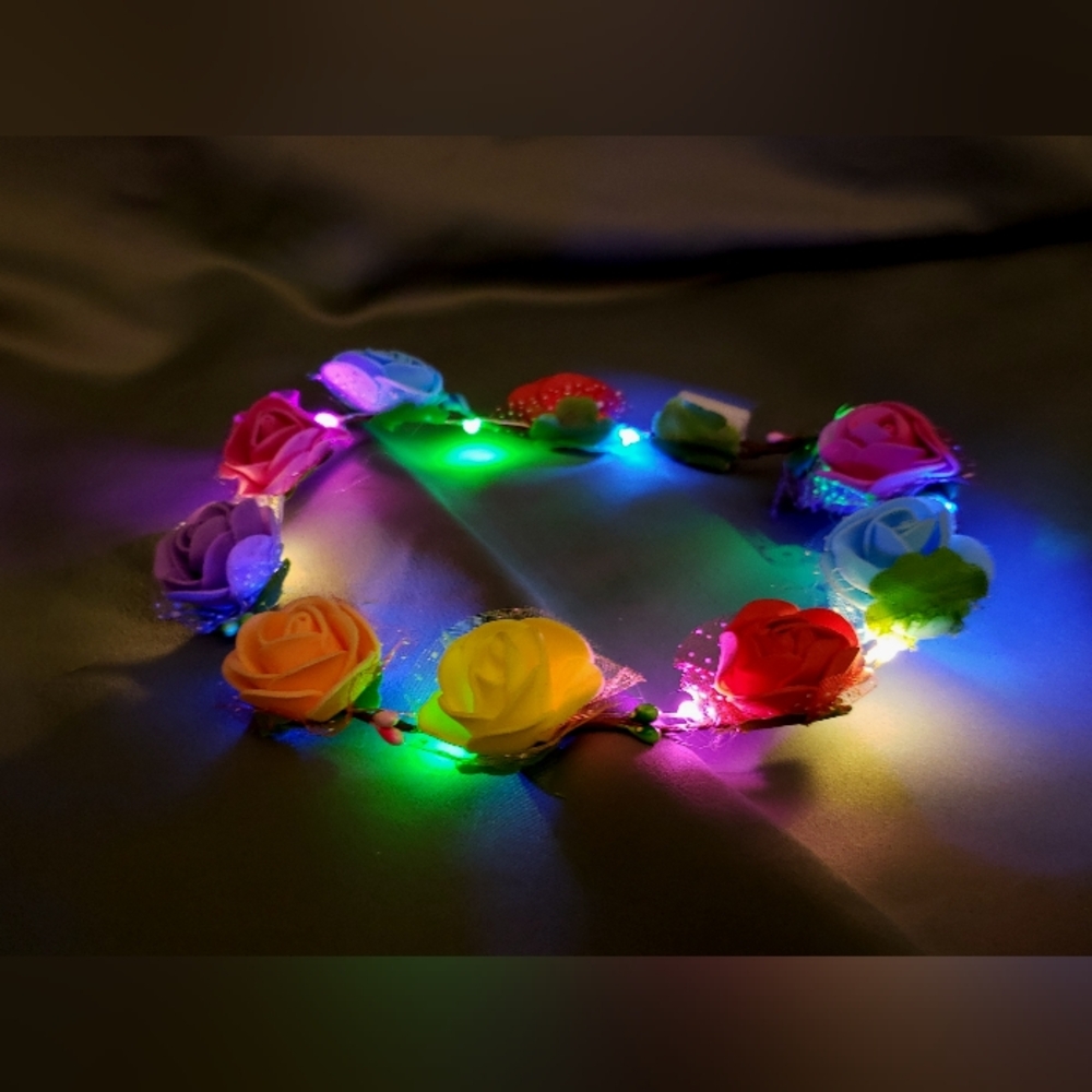 Light up Headband, 3 Light Settings Rave festival, Party hair accessories
